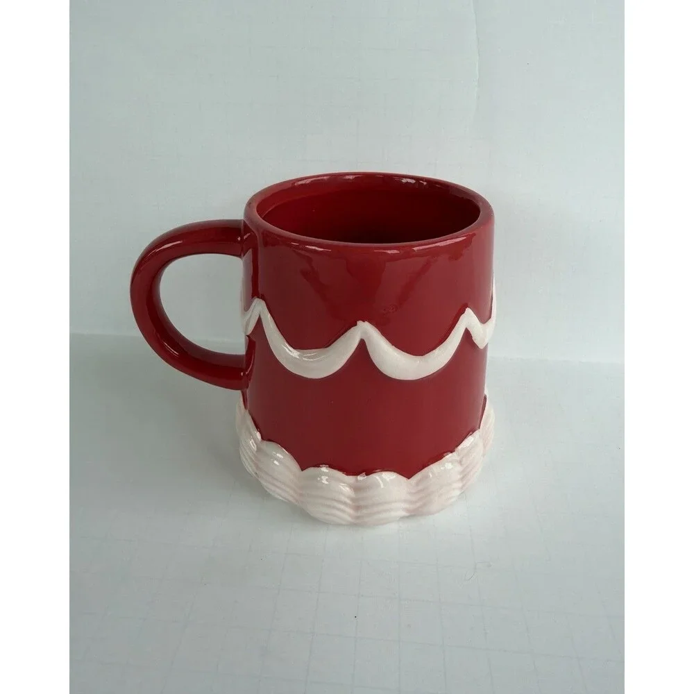 Target Bullseye Playground Valentines Coffee Mug Pink Frosted Cake Red Ceramic